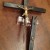 Rare XVIII Century cross with hidden blade with mercury gilted Christe